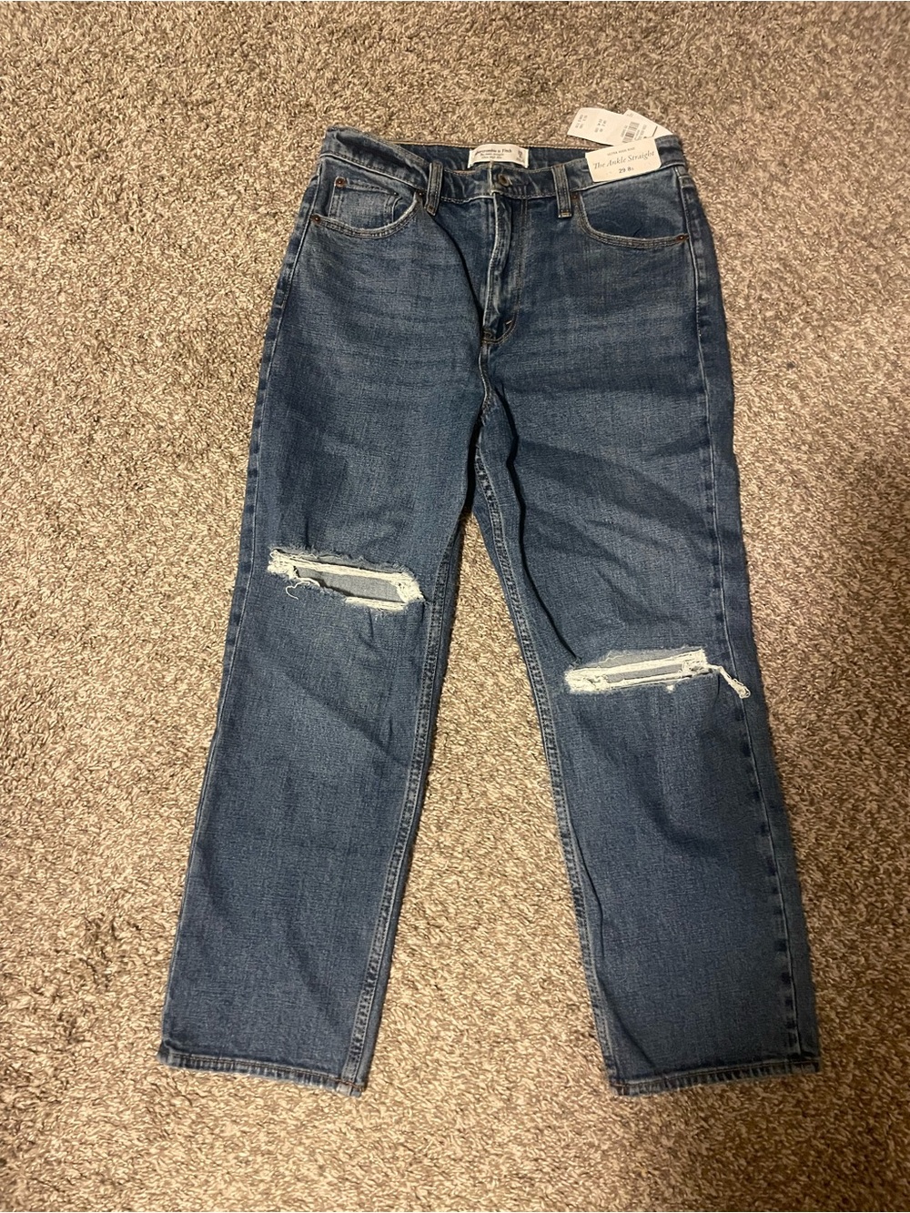 Abercrombie ankle straight jeans 29 short